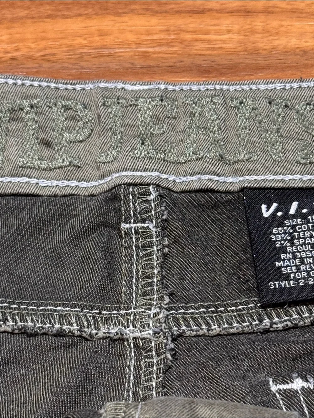 VIP Jeans Olive Green Wide Leg Cargo Utility Pants - Juniors Size 15 / Women’s